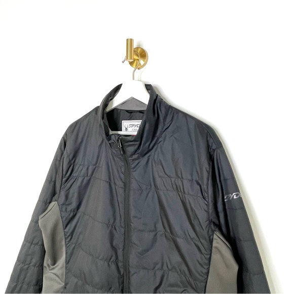 Mens | Spyder Peak Zip Insulated Mid Layer Puff Ski Jacket | Midnight Blue Grey - Picture 9 of 16